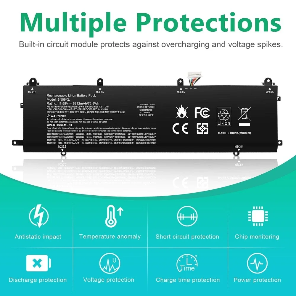 BN06XL Battery for HP Spectre X360 15-eb 15-EB0053DX 15-EB0043DX 11.55V 6312mAh